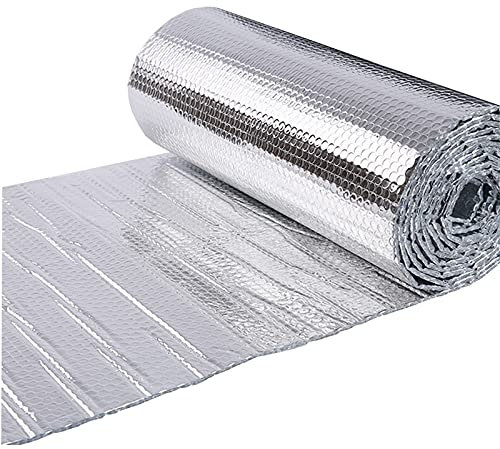 Selbstklebend Hitze Isoliert Thermo Und Isolierfolie Winterschutz für Campers Wohnwagen Wohnmobile Unterlage Und Hausgebrauch Doppelte Isolierfolie Luftpolsterfolie Für Den Einsa(Size:1x20m,Color:5mm)