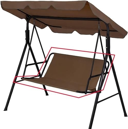 WingFly Gartensitzbezug für Schaukelstuhl, Schaukelstuhl, Sitzbezüge für Gartenschaukel, Abdeckung für Gartenstuhl, 2-/3-Sitzer (Braun, 158 x 52 x 52 cm)