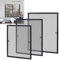 JOIEYOU - Zanzariera per finestra con telaio in alluminio, zanzariera (antracite, 120 x 140 cm)