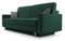 Sofa aus Samtstoff mit Schlaffunktion und Bettkasten Couch für Wohnzimmer Schlafsofa Sofagarnitur Polstersofa Wohnlandschaft mit Bettfunktion Velours 230x100x85cm - CALIFORNIA - Dunkelgrün (Kronos 19)