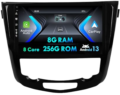 |8G+256G |2 Din Android 12 Autoradio GPS Navigatore Per Nissan X Trail/Qashqai/T32/J11/T31/J10 (2013-2017)| Telecamera/Mic Gratuiti |10 Pollici IPS| Supporto DAB 4G WLAN BT5.0 Carplay Volante RDS USB