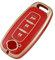 【4 Couleurs】 Z.MYUKI Juke 2 Coque clé avec Porte Clef pour Nissan Juke F16 2019-2022 2023 Accessoire Original Protection cle (Rouge)