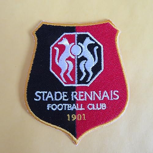 FC Rennes Sew-On Patch Football Soccer Club Iron On Badge Team Logo Pack of 2