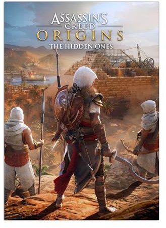 Displate Offiziell Assassin's Creed MetallPoster Magnetische Befestigung Inklusive Lizenziert Bilder Hochwertiges PosterAC Origins Key Art - Assasin's Creed Origins 45 cm x 32 cm