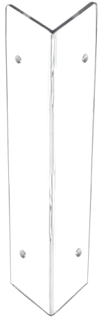 Dewonme Wand Kantenschutz für Tapete Transparent 50x50mm, Kunststoffwinkel aus Transparente Acryl, Vorgebohrt Kantenschutzprofil, Kantenschutz Eckschutzprofil,100cm(Transparent, 2)