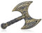 Alsino Wikinger Kostüm Outfit Mittelalter Nordmann Accessoires Helm Horn Bart Hammer Fasching Karneval Vintage-Kostüm, Motiv wählen:STB-15 Doppelaxt