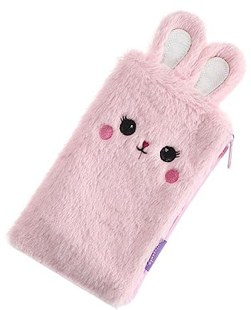 EXCEART Kaninchenstalletui Hasenstiftbeutel Kinder Bleistiftbox Niedlicher Briefpapierhalter Bleistift-reißverschlusstaschen Cartoon Stiftbeutel Obst Pencase Mäppchen Schreibwaren Student
