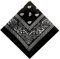 YHIJSR Bandana Damen Herren Baumwolle Kopftuch Halstuch Männer Unisex Tuch Bindetuch Haar Schal Paisley Muster Schwarz