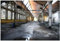 Wallario Wandbild aus Acryl, 60 x 90 cm, freischwebende Optik - Alte Industriehalle leerstehend und einsam