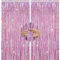 G2PLUS Glitzer Lamettavorhängen Rosa, Metallic Lametta Vorhangs, 2 Stück Glitzernde Vorhänge für Party, Lametta Dekovorhänge für Geburtstags, Themenparty, Weihnachten Deko