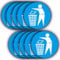 10x - KEEP TIDY Litter Rubbish Bin Safety Sign Waterproof Stickers - 85mm x 85mm