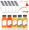 Kiswleon 8oz/250ml Plastic Juice Bottles with Lids 20PCS,Empty Mini Water Bottles with Label, Funnel and Brush,Reusable Bulk Beverage Drink Containers for Smoothie,Fridge,Juice