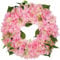 40cm Künstliche Hortensie Kranz Faux Blume Kranz, Faux Rosa Hortensie Dekorativen Kranz für Haustür, Mantel, Wand, Bauernhof Dekor
