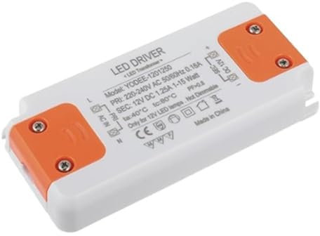 Quystetes Transformateur LED 12V 15W, Faible Tension, Sans Bruit, en Plastique, pour Ampoules LED G4, MR16, MR11, GU4, GU5.3