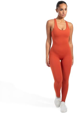 SMILODOX Jumpsuit Damen Ilva, ärmelloser Einteiler lang, Overall mit Shaped Fit & Rundhals, atmungsaktiver & elastischer Sportanzug, Ganzkörperanzug ideal für Sport, Fitness & Freizeit