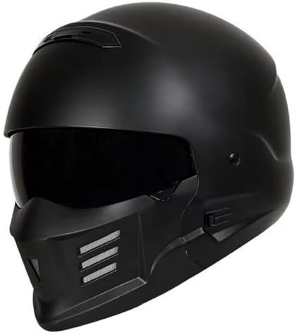 Jethelm Vintage Motorradhelm Winddichter Motorrad Roller Helm Mit Visier 3/4 Kombination Helm Halbhelm Für Damen Und Herren ECEDOT Zulassung Halbschalenhelm Scooter Helm