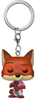 Funko POP! Keychain: Disney Zootopia 2 - Nick Wilde | Offizieller Fanartikel und Merch - Schlüsselanhänger mit Mini Figur für Tasche und Rucksack - Wichtelgeschenk und Mitgebsel
