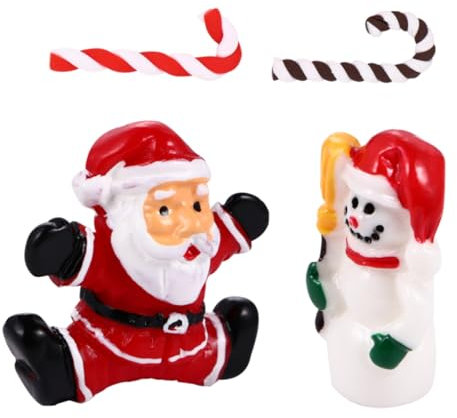 POPETPOP 20stücke Zarte Harz-weihnachtsornamente Für Schreibtisch Weihnachts-mikrolandschaftsdekor Vitrinenschmuck Weihnachtsdekoration Wohndekor