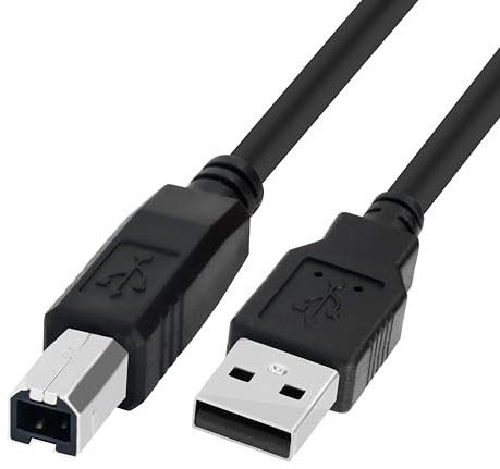 BIGtec 5m Druckerkabel USB Kabel A/B Datenkabel A-Stecker zu B-Stecker Datenkabel für Drucker Scanner Festplattengehäuse externe Festplatten schwarz