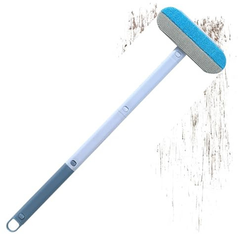 Cepillo Quita Pelos De Gato | Recogedor Reutilizable De Pelusa Para Ropa - Escoba de Limpieza Lavable con Mango Extensible de Uso Múltiple para Alfombras y Ropa en Hogar