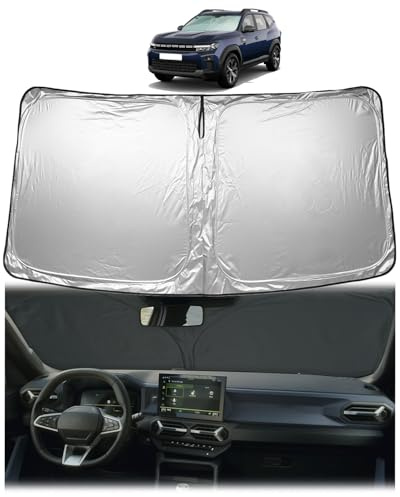 [Upgrade] GAFAT Neu Dacia Bigster 2025 2026 2027 Sonnenschutz Frontscheibe Innen, Dacia Bigster Mild Hybrid Zubehör Windschutzscheibe Sonnenschirm Sonnenblende, Abkühlung, UV Schutz