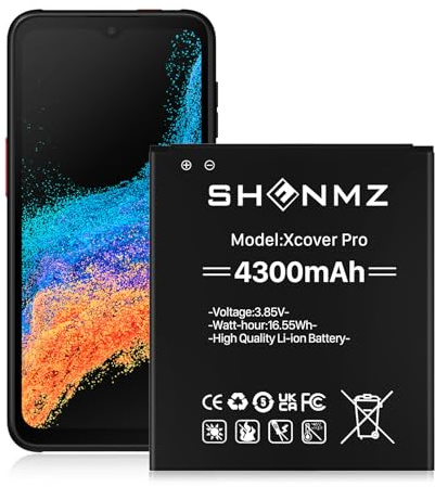 Akku für Galaxy Xcover Pro/XCover 6 Pro, [Verbesserte Version] 4300 mAh EB-BG715BBE Li-Ionen-Ersatzakku mit hoher Kapazität für Galaxy Xcover Pro EB-BG715BBE G715F GH43-04993A SM-G715 Akku