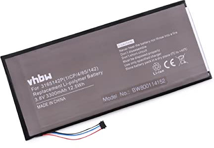 vhbw Akku kompatibel mit Acer Iconia One 7 B1-730HD-170L, A1402 Tablet Pad (3300mAh, 3,7V, Li-Polymer)