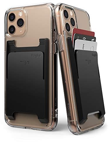 Ringke Slot Card Holder [Black/2 Pack] Handy Kartenhalter Kartenetui Kartenfach Kreditkartenetui für iPhone 14, 13, 12 Series, Galaxy S23, S22 Series, für iPhone und Android