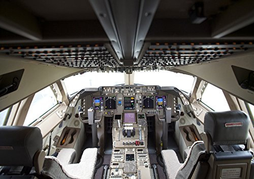 Poster Cockpit Flugzeug Flugzeug Boeing 747
