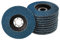 10 dischi lamellari | Ø 115 mm | grana 80 | blu | acciaio inox | qualità professionale | per smerigliatrice angolare | disco smerigliatrice a ventaglio | mop | dischi lamellari | dischi abrasivi |
