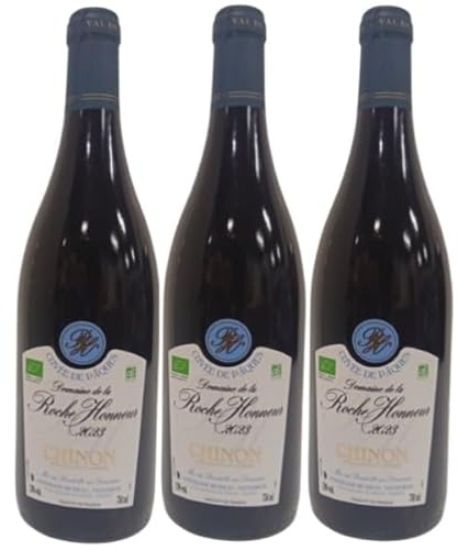 Chinon Bio 2023 - Vin Rouge AOC 13%, domaine de la Roche Honneur 3 x 75cl.