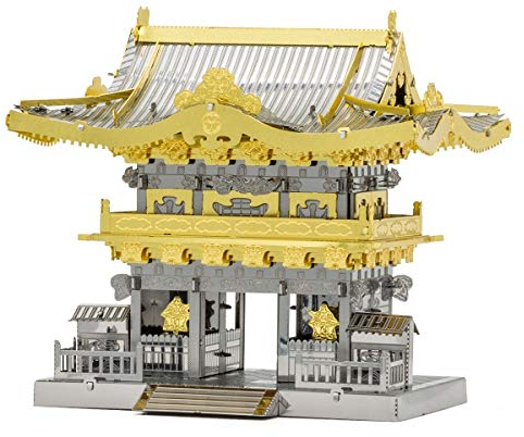 Metal Earth Puzzle 3D Tür Yomeimon Japan, Architektur-Metall-Puzzle, Modelle für Erwachsene, herausfordernde Level, 6,99 x 4,45 x 6,35 cm