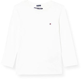 Tommy Hilfiger Bambino Maglietta Maniche Lunghe Basic, Bianco (Bright White), 24 Mesi