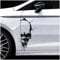 Finest Folia Skull Totenkopf Aufkleber Sticker Dekor Folie Autoaufkleber Tattoo für Auto LKW Wohnwagen (Schwarz Glanz, 50x24 cm (KX041))