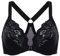 Delimira Women's Front Fastening Bra Racer Back Lace Plus Size Non Padded Underwired Black 36F