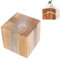 Garosa Rissige Holzmaserung Square Log Wandleuchte Wandleuchte Schlafzimmer Nachttischlampe Innenbeleuchtung 100-240V Dekoration Korridorlampe Warmweißes Licht,Wandlampe