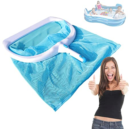 SRHIMEOS Schwimmbad kescher, Bodenkescher, Pool Kescher,Skimmer Pool Kescher mit Ultrafeines Netz, für Schwimmbad, Teich, Aquarien Pool Skimmer Rake Net (Netz)