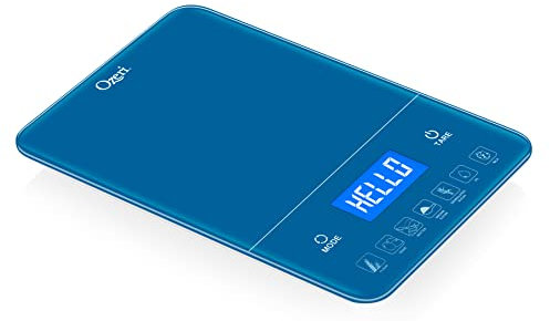 Ozeri Touch III Balance de cuisine avec compteur de calories, 10 kg, bleu classique