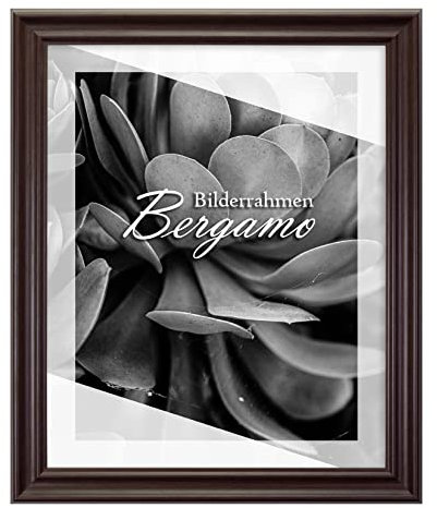 BIRAPA Bergamo Bilderrahmen vintage Holz- Optik - Bilder Rahmen 60x70cm - Fotorahmen Glas antireflex Plexiglasscheibe - Wanddeko Fotowand Fotogeschenke