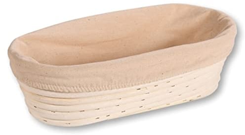 KESPER | Cesta de fermentación, material: ratán, forro textil (extraíble), tamaño: 28 x 15 x 8 cm, color: natural | 19632