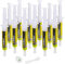 ERRECOM Brilliant - 12 x 7,5 ML, Traceur Fluorescent UV pour localiser Fuites de Gaz Réfrigérant dans Les Systèmes de Climatisation et Réfrigération, Contient Adaptateur 5/16 SAE