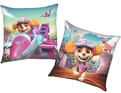 Herding Skye | Paw Patrol | 40 x 40 cm | Kinder Deko-Kissen | Wende-Motiv
