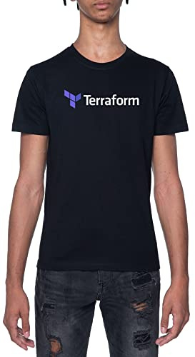 Dark Terraform Software Developer Men's Black T-Shirt with Short Sleeves and Round Neck Black Men's, nero, XL