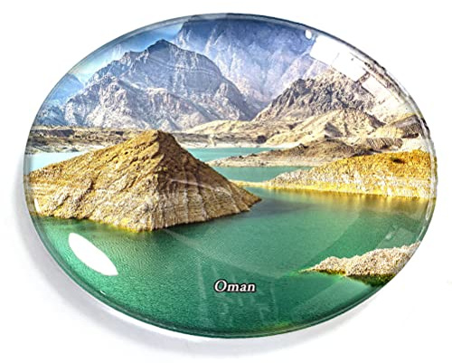 Oman-Magnet für Kühlschrank, Gefrierschrank, Souvenir, Dekorationen, oval, Kristallmagnet, Küche, Whiteboard