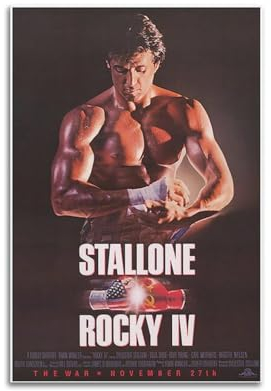 VZRSQZK Rocky 4 Filmposter, dekoratives Gemälde, Leinwand-Wandposter und Kunstdruck, modernes Familienschlafzimmer-Dekor-Poster, 20 x 30 cm