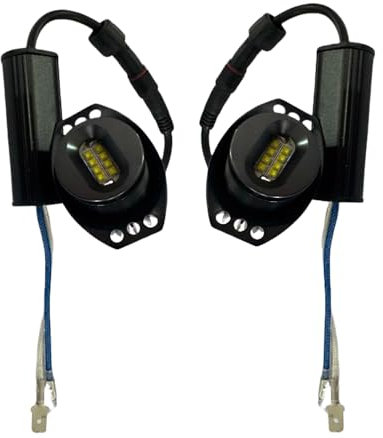 Baceyong 2 bombillas LED de anillo de halo de ojo de ángel, LED de alto brillo compatibles con Serie 3 E90 Saloon/E91 Touring LCI con bombillas halógenas H7 2008-2011, número de pieza E90 E91 LCI