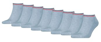 Tommy Hilfiger Sneaker Socken Herren & Damen Füsslinge 8-er Pack, Farbe:Light Blue Melange, Socken & Strümpfe:43-46