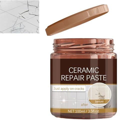 KOAHDE Pasta di Riparazione per Piastrelle in Ceramica,Pasta Ripara Graffi Ceramica,Pasta Ripara Piastrelle,Ripara Crepe Nelle Piastrelle di Ceramica,Adesione per Riparazione Di Graffi In Ceramica