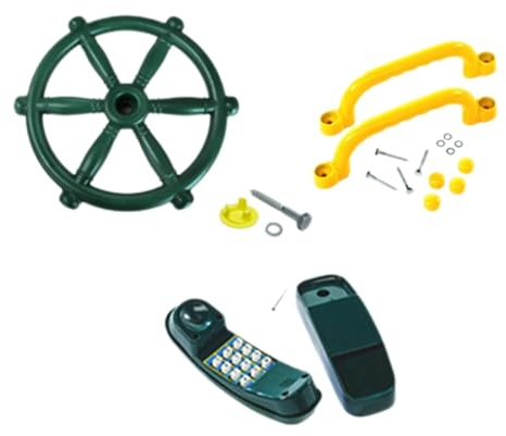 Perfeclan Kinder Spielplatz Ausrüstung Zubehör Outdoor Playset Piraten Teleskop Sicherheit Griffe Schaukel Anhänge für Hinterhof Klettergerüst, #F