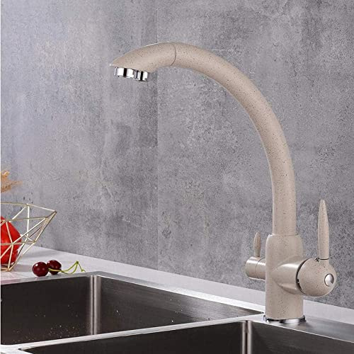 Kitchen Filter Faucets Deck Mounted Mixer Tap 360 Rotation with Water Purification Mixer Tap Crane for Kitchen